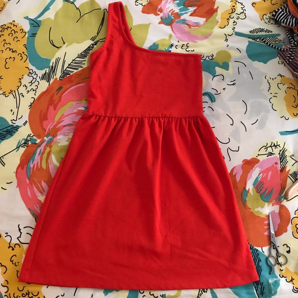 Zara one shoulder cocktail dress